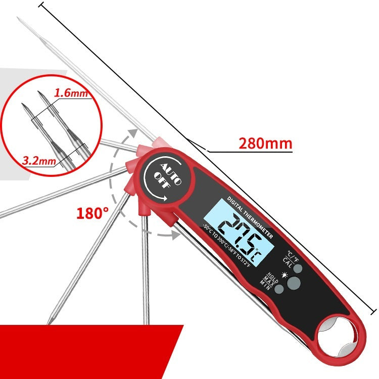 Folding Kitchen & Grill Thermometer – Precision & Portability